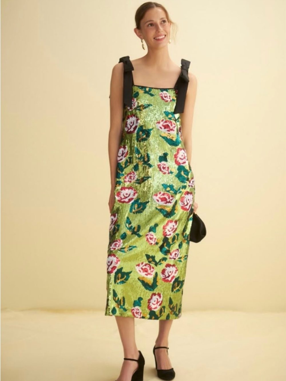 Tuckernuck Wedding Guest Dress Radiant Floral Sequin Roxy NWT Size Large - Picture 3 of 11